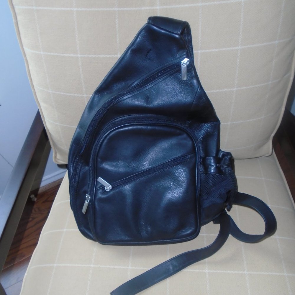 David King LEATHER Crossbody Bag , Sling & Backpack Briefcase NWOT